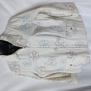Weekender woman’s white denim jacket. Oversized,  Pit to pit is 22"
